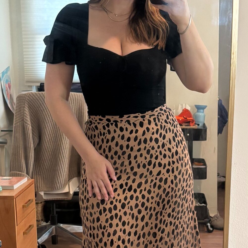 Reformation Bea Skirt Bobcat - Size 10